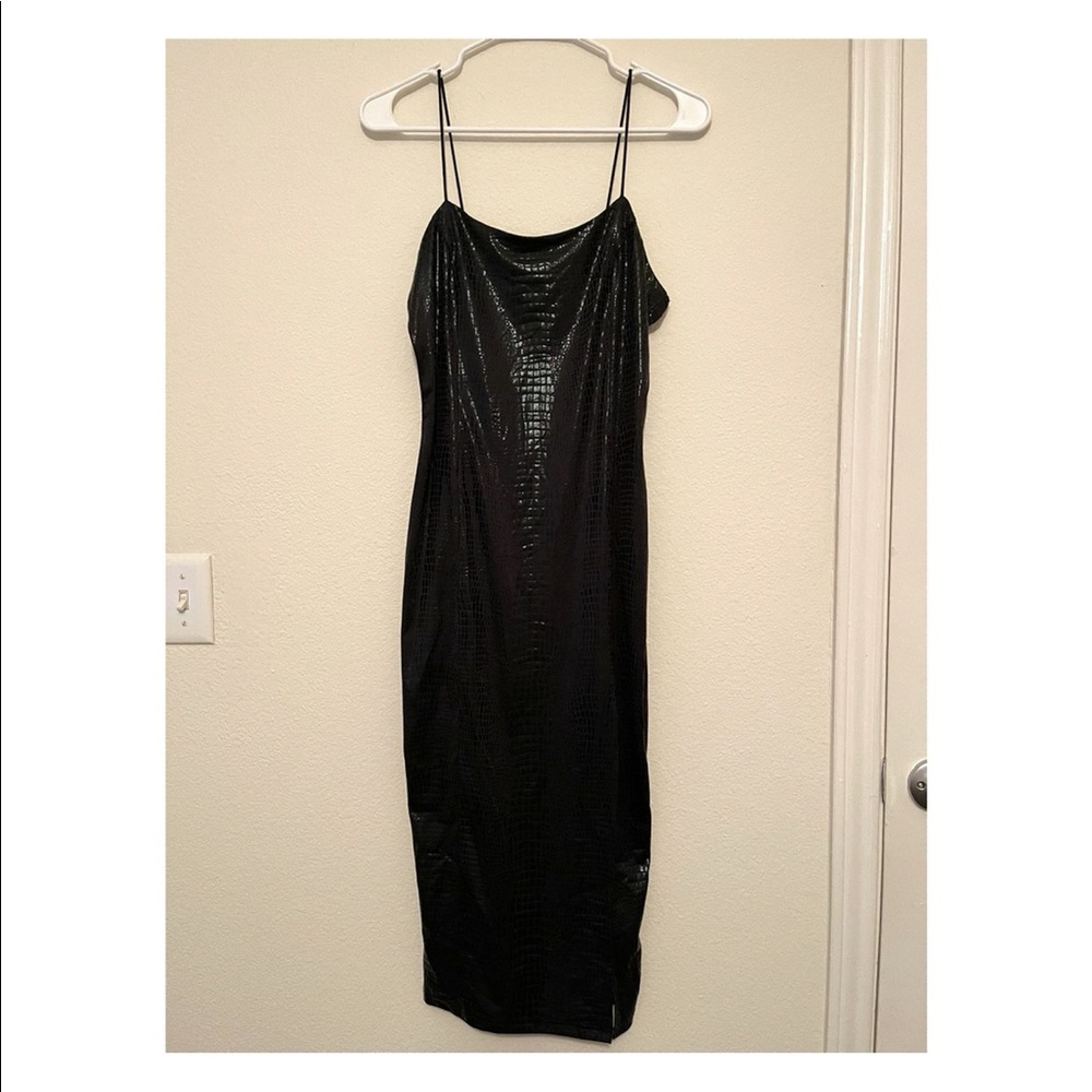 Midi snake print dress